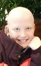 Young girl with Alopecia Areata